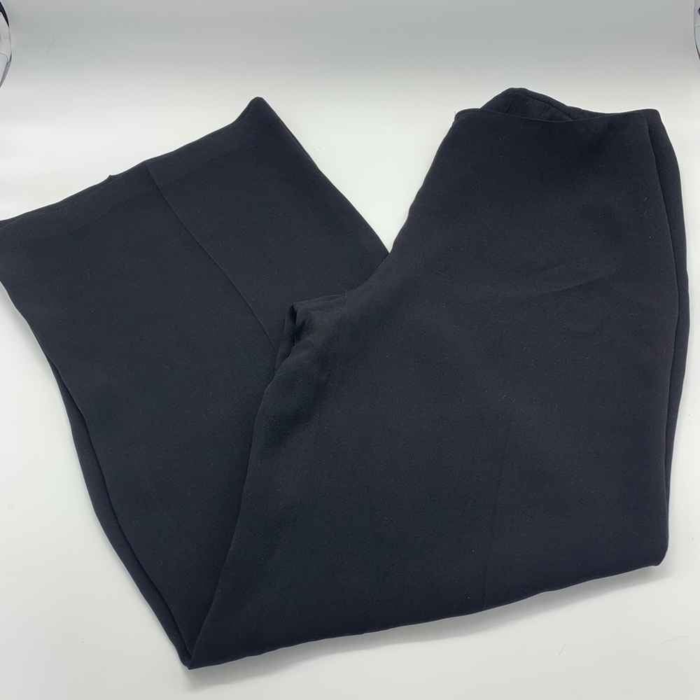 Eileen Fisher black silk wide leg pants sz Medium
